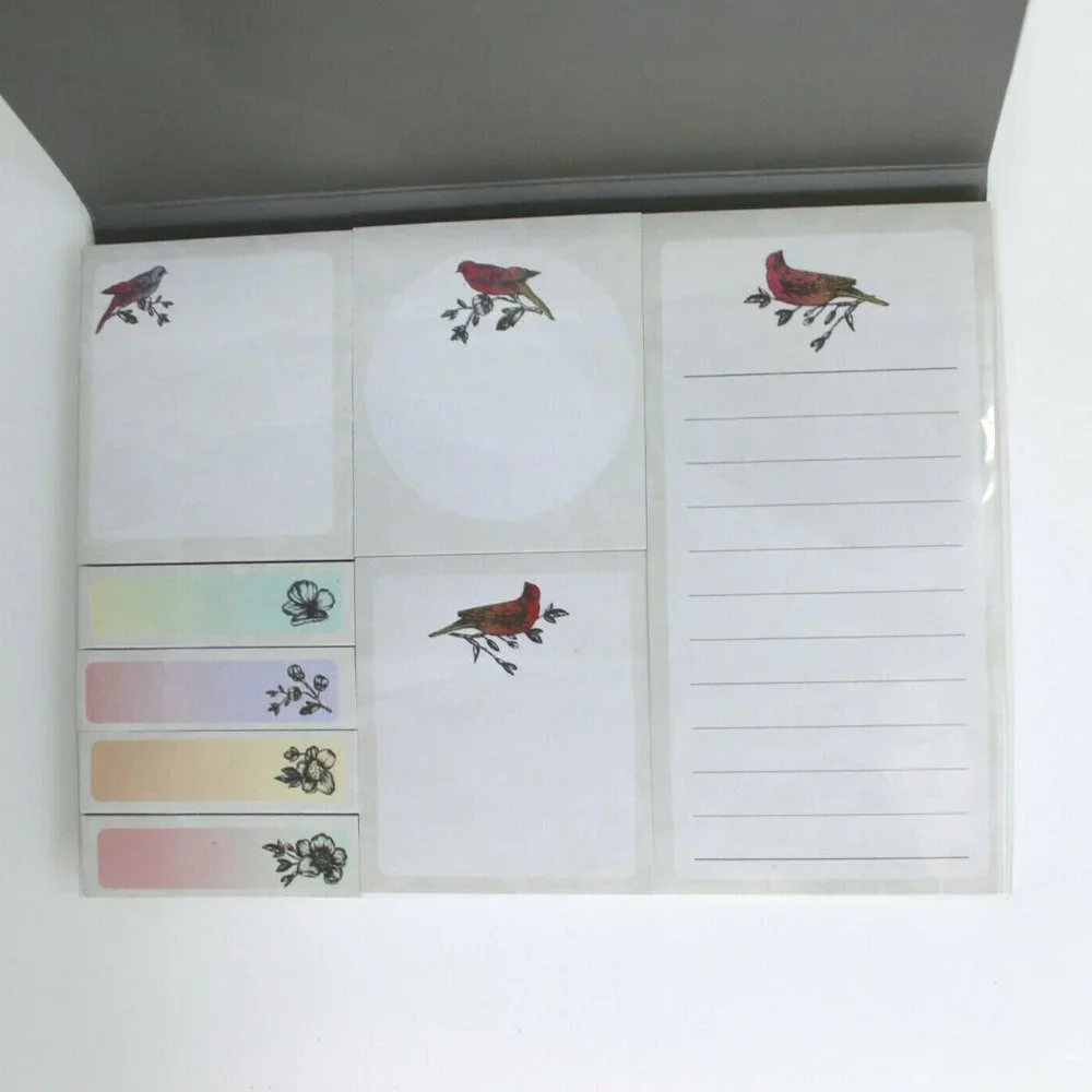Paperchase Flower & Bird Sticky Note Set